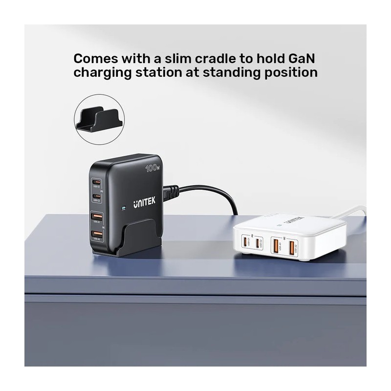 Buy Unitek Charge Desktop - P1229ABK - 100W 4in1 GaN Charger Black in Cyprus, Nicosia, Limassol, Larnaka, Pafos