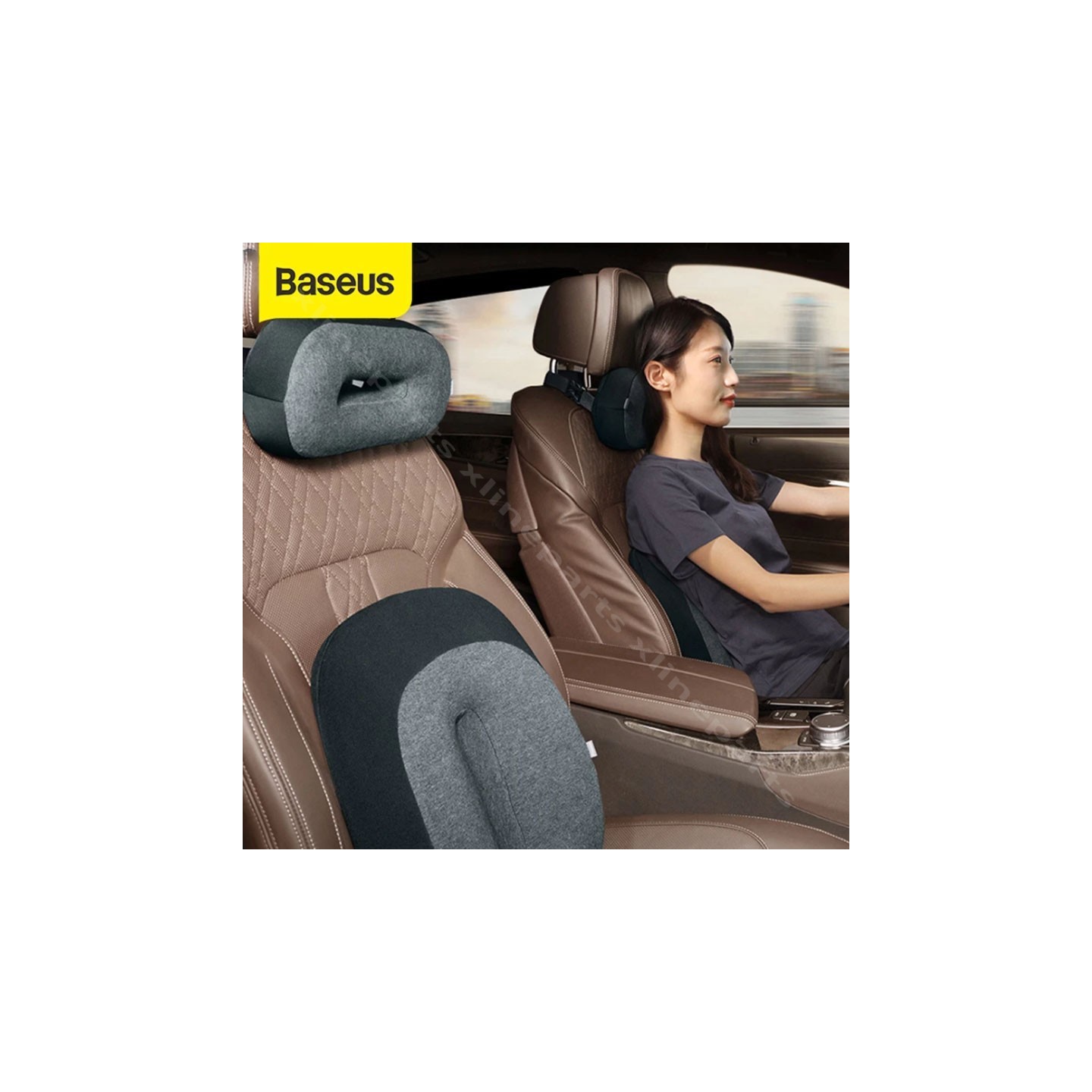 Baseus Floating Car Headrest - Black — Buy in Cyprus with Fast Delivery
