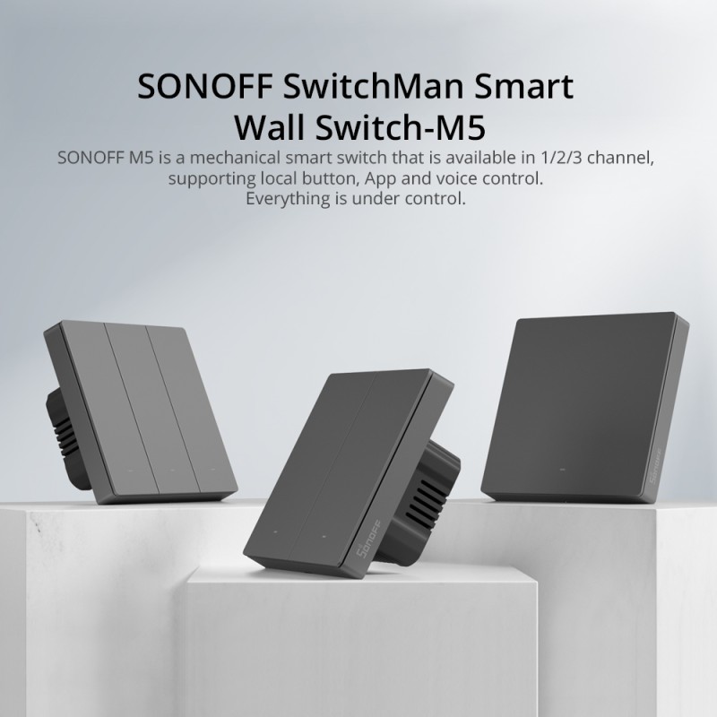 Buy Sonoff - M5 UK 2C - 2 Buttons, WiFi, Smart Wall Mechanical Switch in Cyprus, Nicosia, Limassol, Larnaka, Pafos