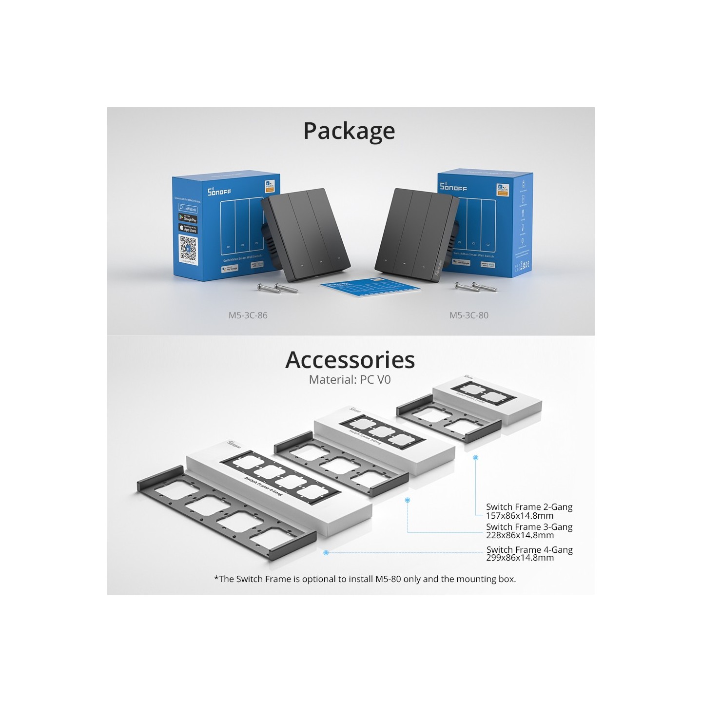 Sonoff - M5 UK 2C - 2 Buttons, WiFi, Smart Wall Mechanical Switch — Buy in Cyprus with Fast Delivery