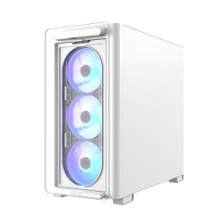 Buy "ASUS PC Case" - A23 PLUS - micro-ATX Tempered Glass 4xARGB Fans White in Cyprus, Nicosia, Limassol, Larnaka, Pafos