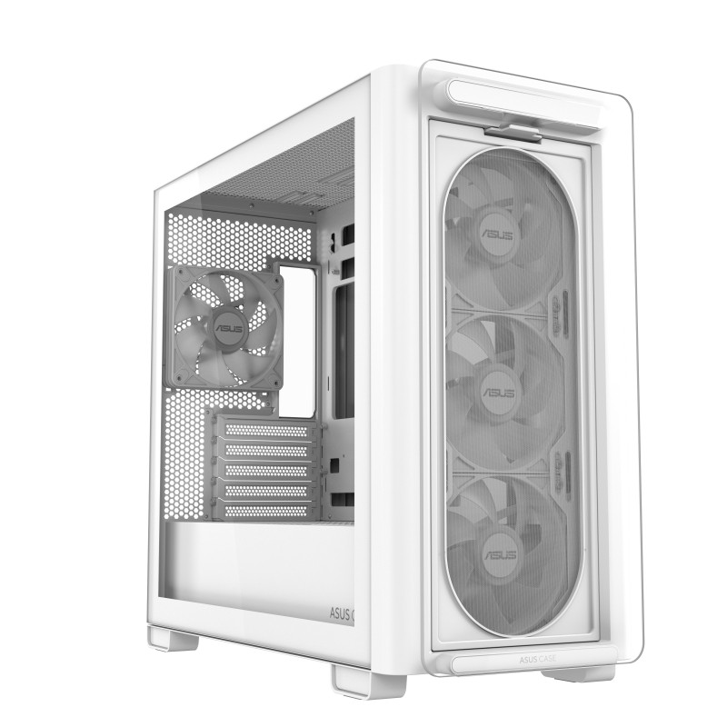 Buy "ASUS PC Case" - A23 PLUS - micro-ATX Tempered Glass 4xARGB Fans White in Cyprus, Nicosia, Limassol, Larnaka, Pafos