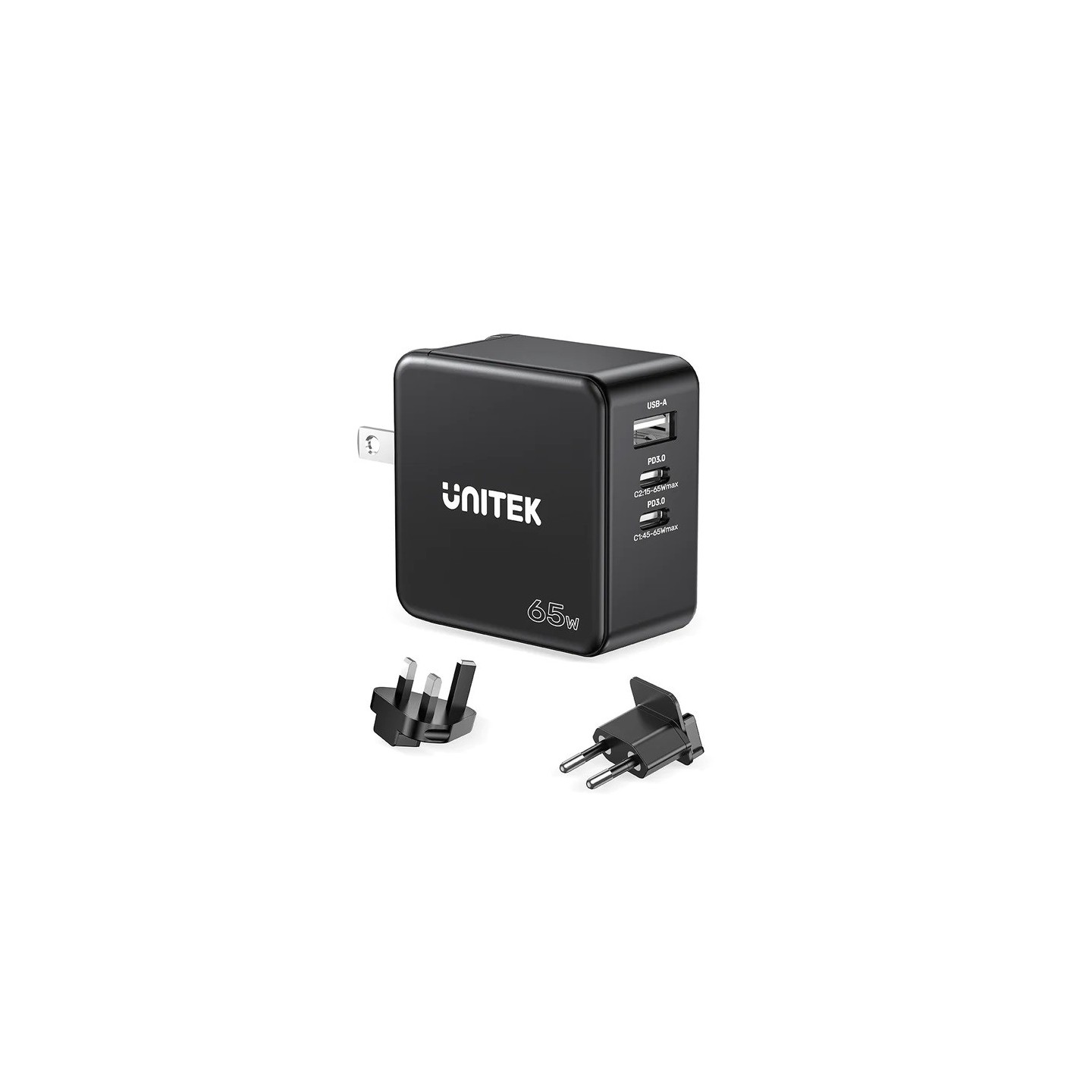 Unitek Charge Wall 65W 4in1 GaN Charger Black - P1117B - 65W 4in1 GaN Charger Black — Buy in Cyprus with Fast Delivery