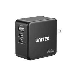 Buy Unitek Charge Wall 65W 4in1 GaN Charger Black - P1117B - 65W 4in1 GaN Charge... in Cyprus, Nicosia, Limassol, Larnaka, Pafos