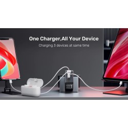 Buy Unitek Charge Wall 65W 4in1 GaN Charger Black - P1117B - 65W 4in1 GaN Charge... in Cyprus, Nicosia, Limassol, Larnaka, Pafos