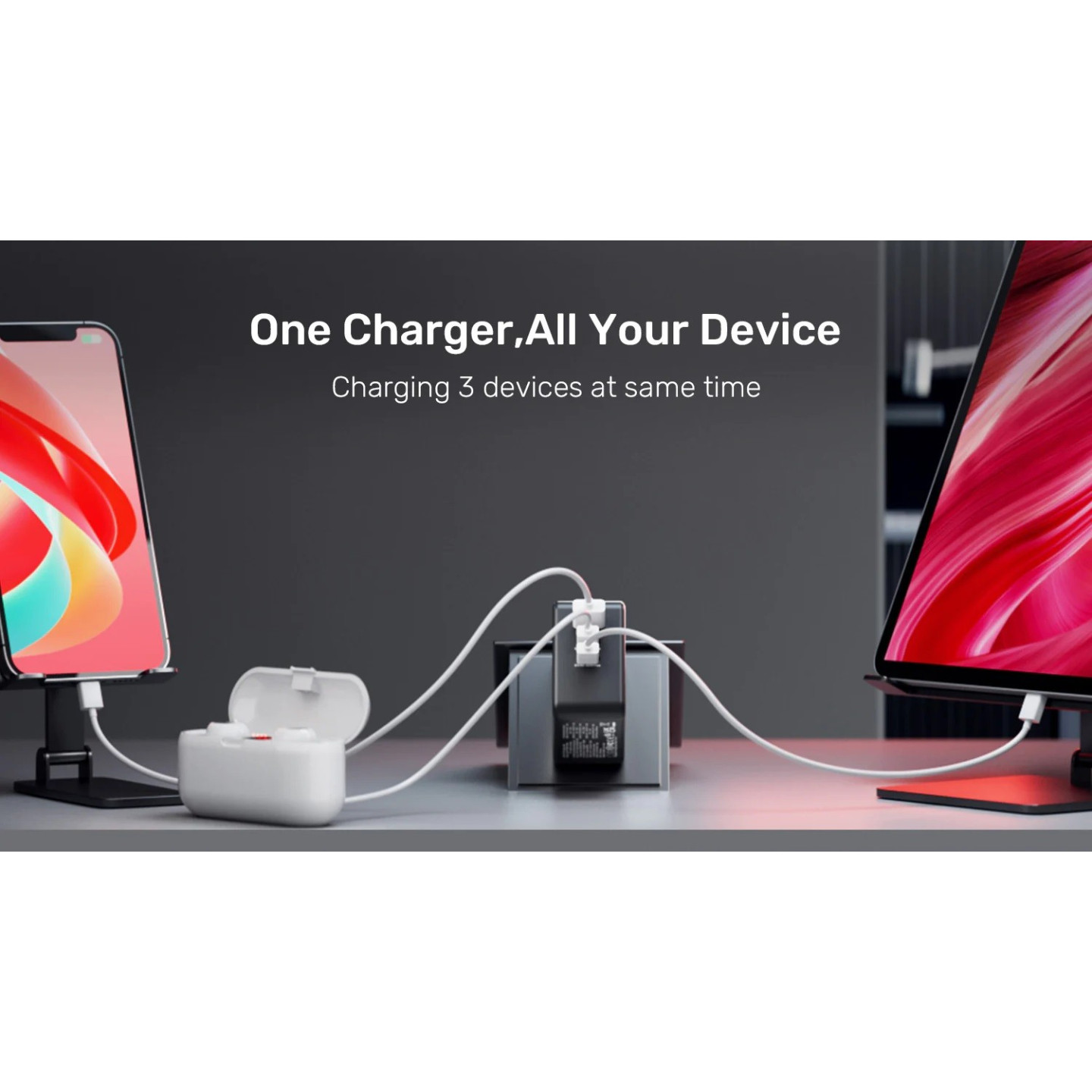 Unitek Charge Wall 65W 4in1 GaN Charger Black - P1117B - 65W 4in1 GaN Charger Black — Buy in Cyprus with Fast Delivery