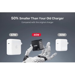 Buy Unitek Charge Wall 65W 4in1 GaN Charger Black - P1117B - 65W 4in1 GaN Charge... in Cyprus, Nicosia, Limassol, Larnaka, Pafos