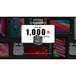 Buy Unitek Charge Wall 65W 4in1 GaN Charger Black - P1117B - 65W 4in1 GaN Charge... in Cyprus, Nicosia, Limassol, Larnaka, Pafos