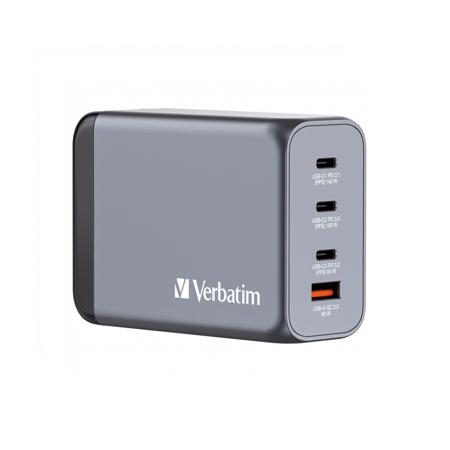 Verbatim GaN Charger - GNC-240 - 4 Port 240W USB A C (EU UK US) — Buy in Cyprus with Fast Delivery