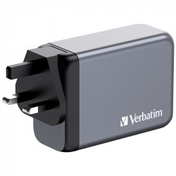Buy Verbatim GaN Charger - GNC-240 - 4 Port 240W USB A C (EU UK US) in Cyprus, Nicosia, Limassol, Larnaka, Pafos