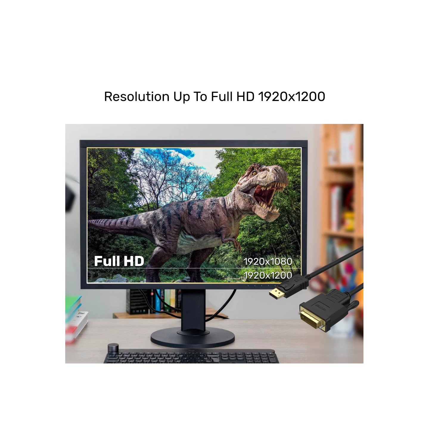 Unitek Displayport to DVI Cable - Y-5118BA - Displayport to DVI Cable 1.8m Black Gold Plated