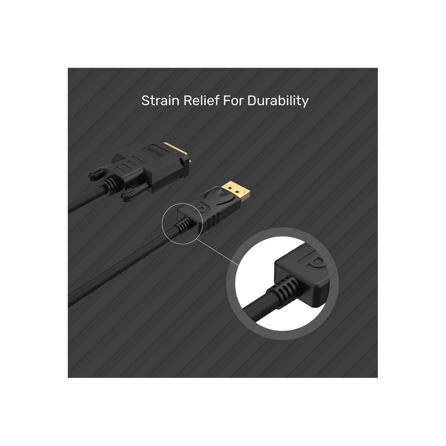 Unitek Displayport to DVI Cable - Y-5118BA - Displayport to DVI Cable 1.8m Black Gold Plated