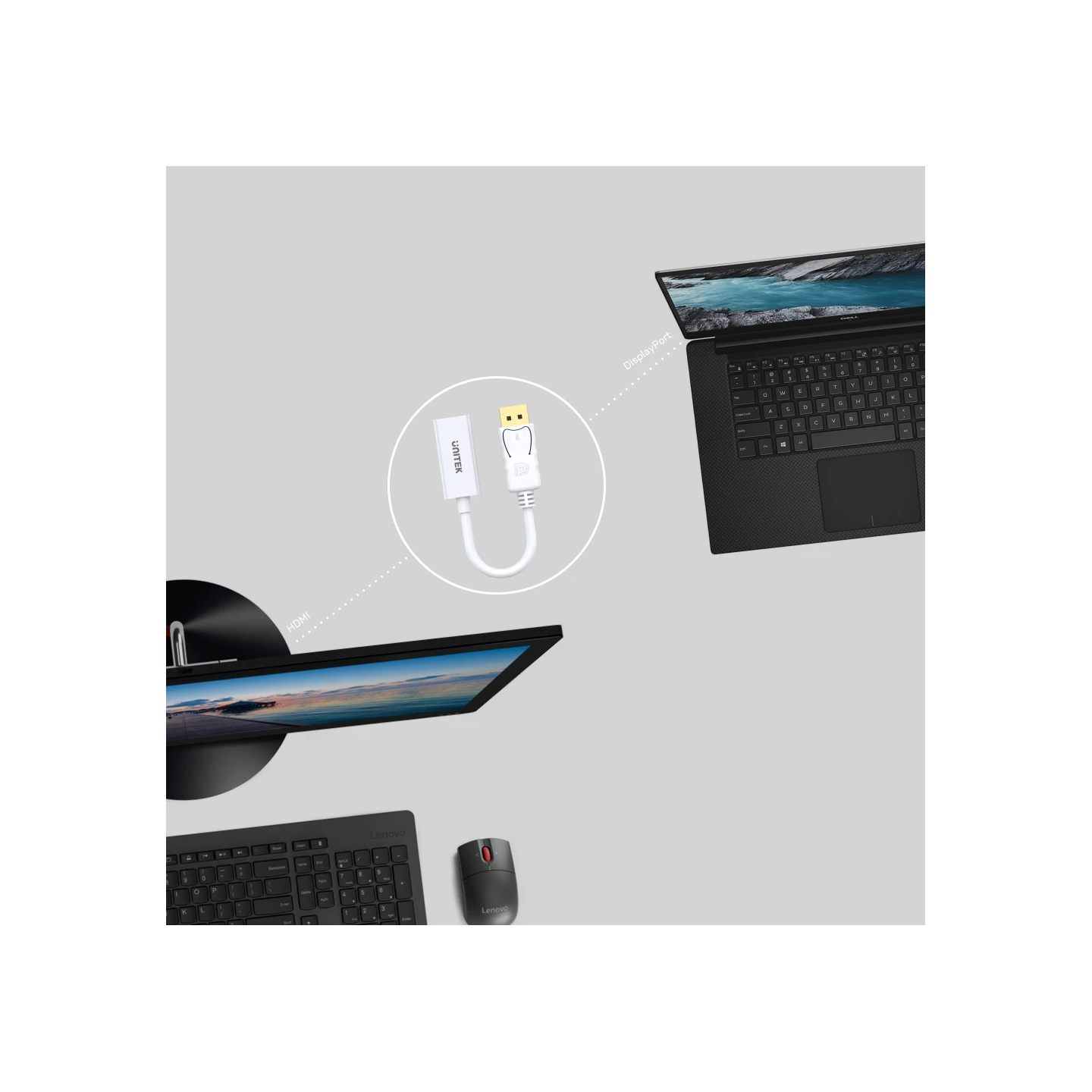 Unitek DisplayPort 1.2 to 4K30Hz HDMI Converter - Y-6332 - DisplayPort 1.2 to 4K30Hz HDMI Converter