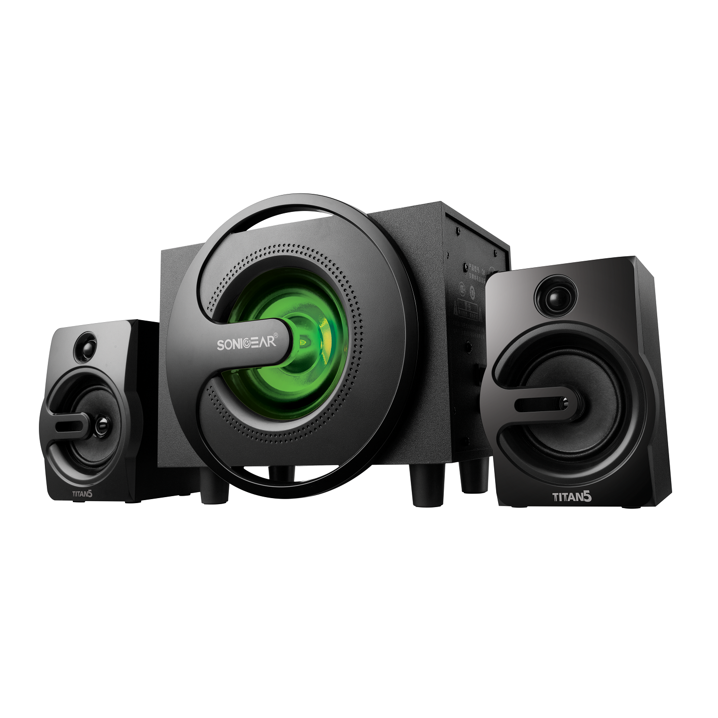 SonicGear 2.1 PC Speakers - Titan5 - BT USB FM LED 40W — Buy in Cyprus with Fast Delivery