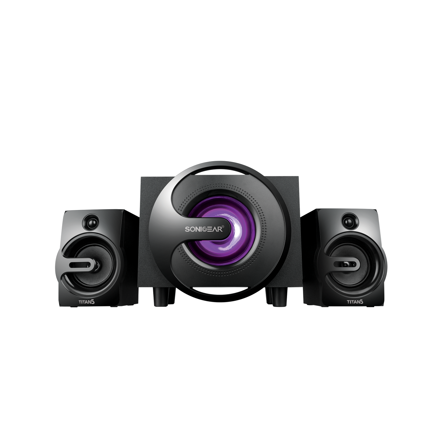 SonicGear 2.1 PC Speakers - Titan5 - BT USB FM LED 40W — Buy in Cyprus with Fast Delivery