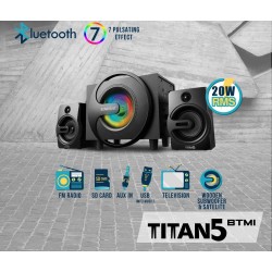 Buy SonicGear 2.1 PC Speakers - Titan5 - BT USB FM LED 40W in Cyprus, Nicosia, Limassol, Larnaka, Pafos