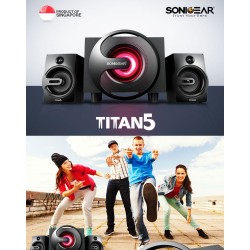 Buy SonicGear 2.1 PC Speakers - Titan5 - BT USB FM LED 40W in Cyprus, Nicosia, Limassol, Larnaka, Pafos