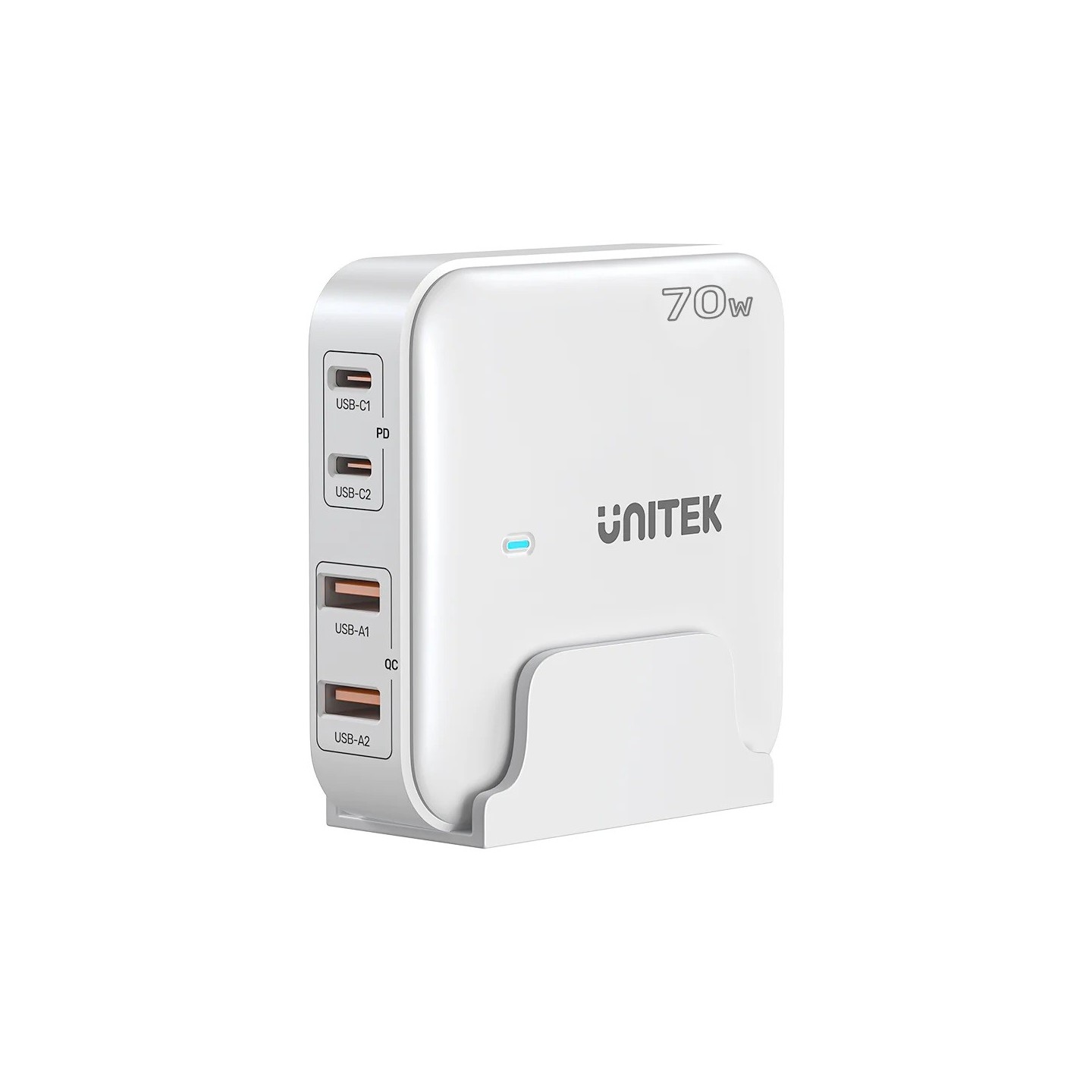 Unitek Charge Desktop - P1228AWH - 70W 4in1 GaN Charger White — Buy in Cyprus with Fast Delivery