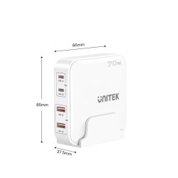Buy Unitek Charge Desktop - P1228AWH - 70W 4in1 GaN Charger White in Cyprus, Nicosia, Limassol, Larnaka, Pafos