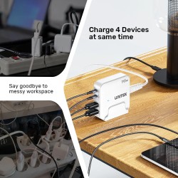Buy Unitek Charge Desktop - P1228AWH - 70W 4in1 GaN Charger White in Cyprus, Nicosia, Limassol, Larnaka, Pafos