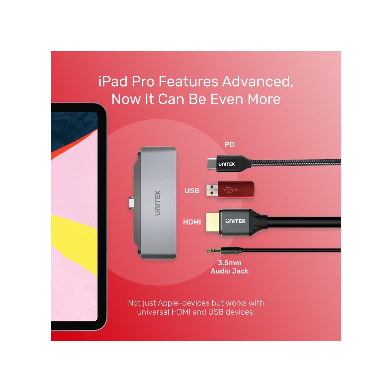 Unitek D1034A Type-C Hub – 4K HDMI 60W PD | Armenius Store