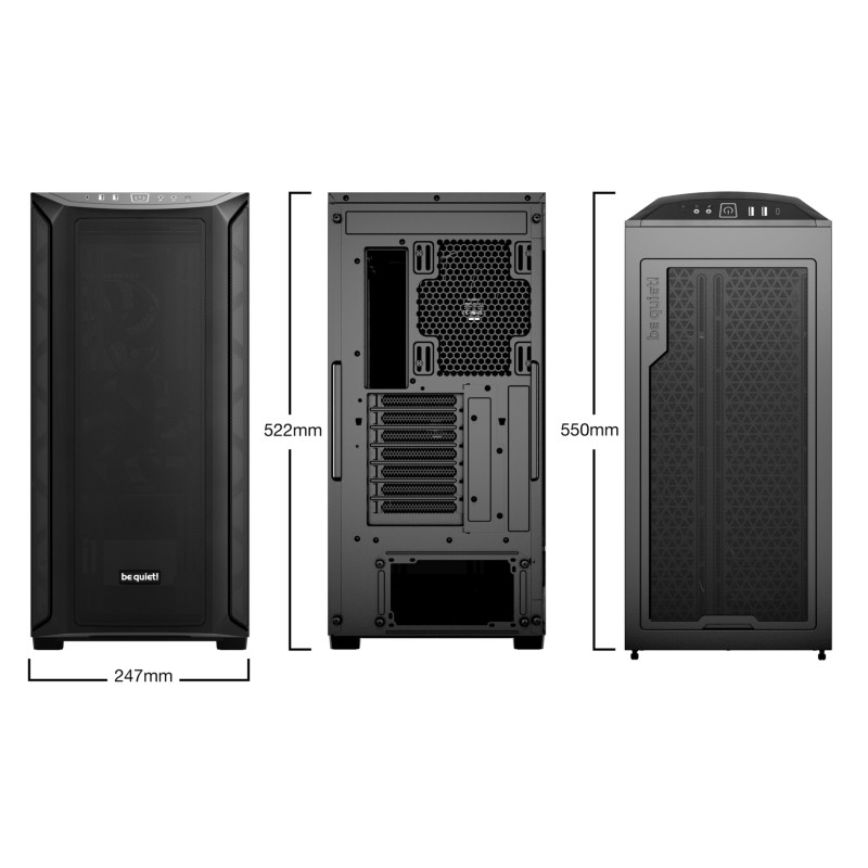 Buy be quiet! Shadow Base 800 - Mid Tower PC Case - Black, Tempered Glass, E-ATX... in Cyprus, Nicosia, Limassol, Larnaka, Pafos