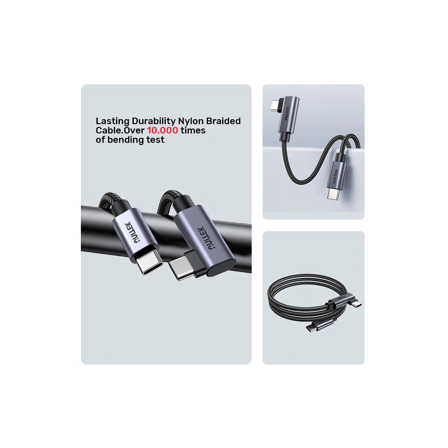 Unitek C14123BK-5M USB-C L-Shape PD100W 5m Cable (Boxed) — Buy in Cyprus with Fast Delivery