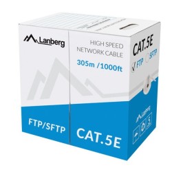 Buy Lanberg CAT5e FTP CU Cable - LCF5-11CU-0305-S - CAT5e FTP CU Cable 305m Grey in Cyprus, Nicosia, Limassol, Larnaka, Pafos