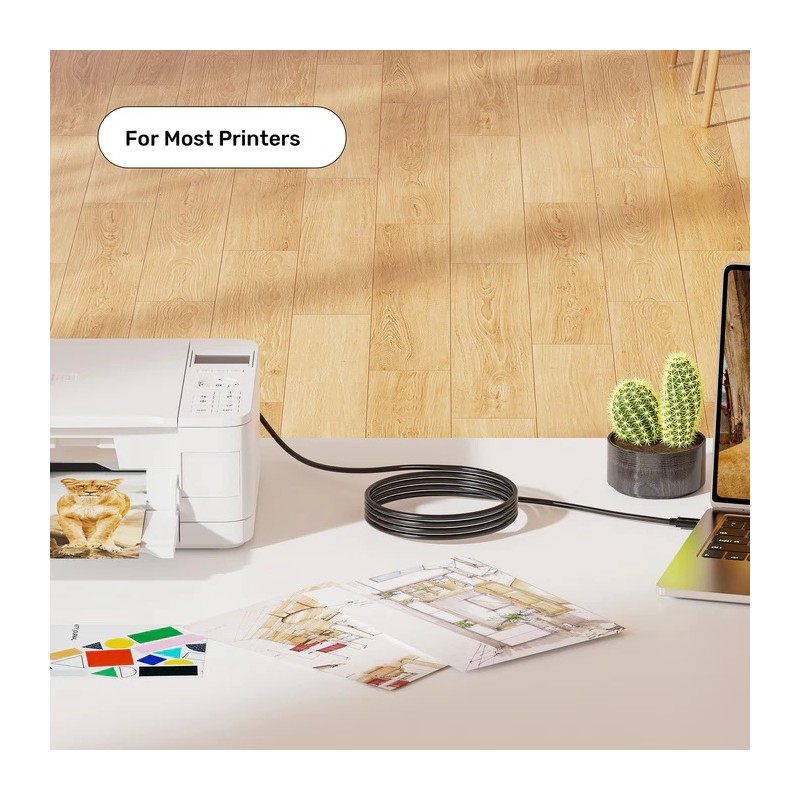 Buy Unitek USB-C 2.0 to USB-B Printer Cable - 5.0m in Cyprus, Nicosia, Limassol, Larnaka, Pafos