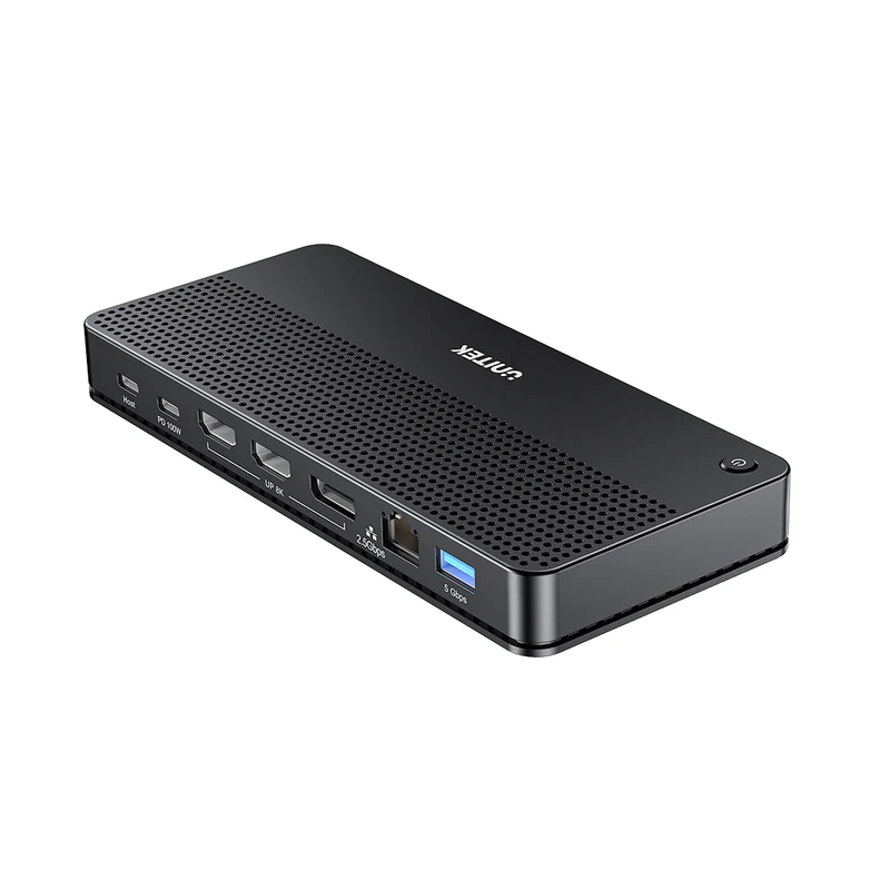 Buy Unitek D1104A USB-C 13in1 8K Triple Display Docking Station USB3.2 & 2.5G Lan in Cyprus, Nicosia, Limassol, Larnaka, Pafos