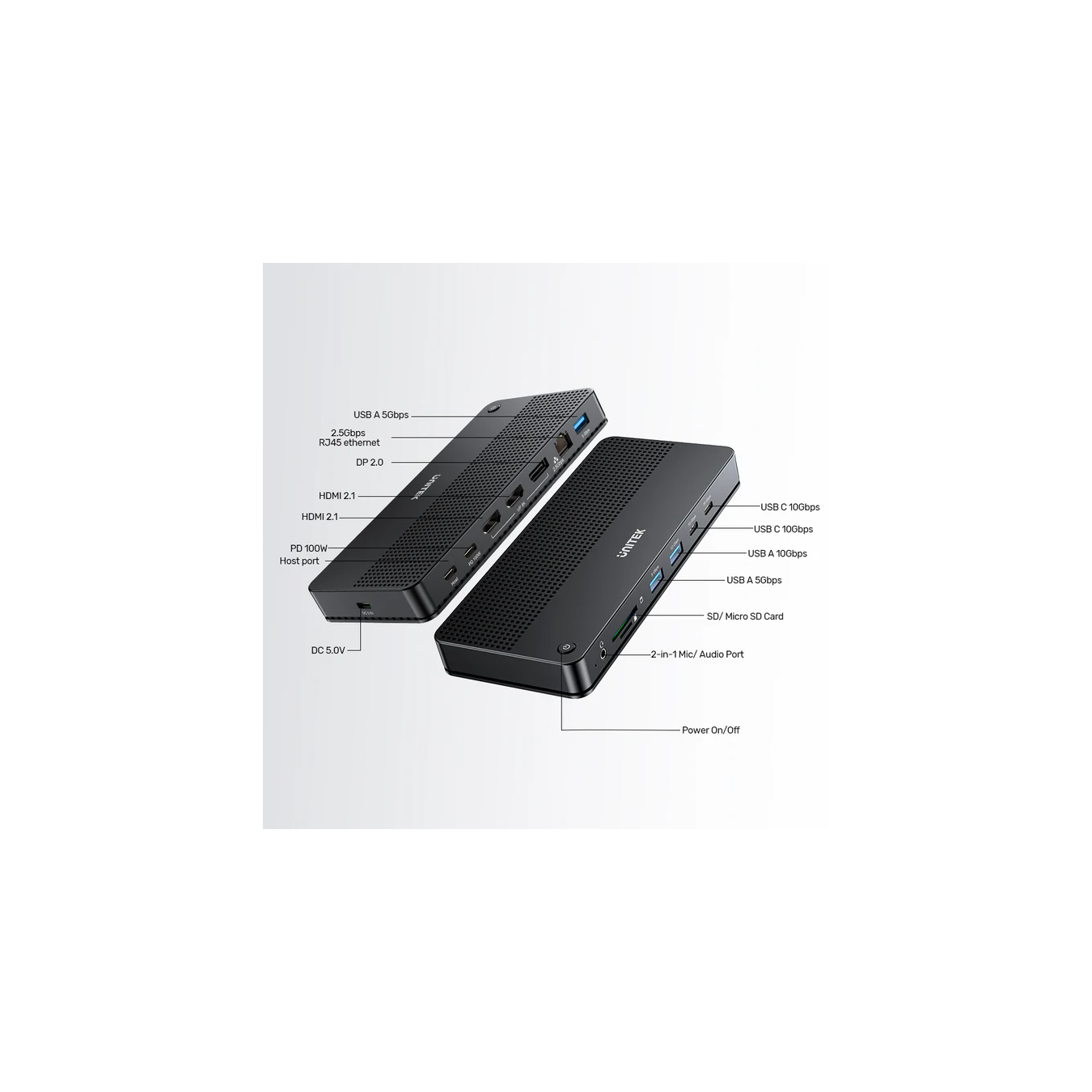 Unitek D1104A USB-C 13-in-1 Docking Station – 8K@30Hz, 100W PD | Armenius Store