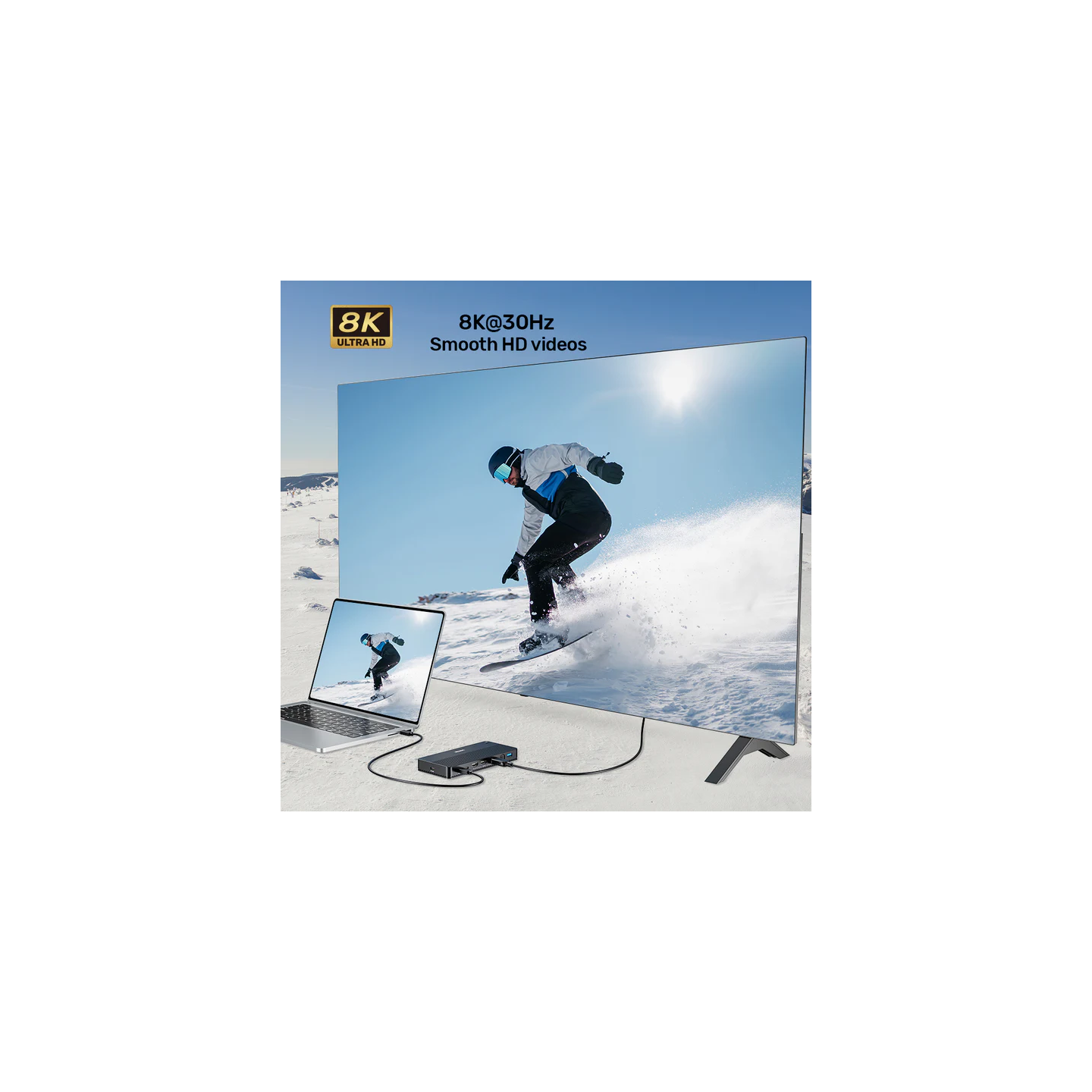 Unitek D1104A USB-C 13in1 8K Triple Display Docking Station USB3.2 & 2.5G Lan — Buy in Cyprus with Fast Delivery