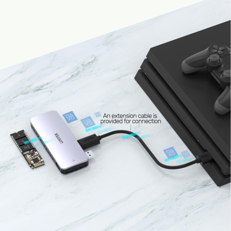 Buy Unitek PCIe NVMe M2 SSD Enclosure For PS5 Storage Expansion - S1224A - PCIe ... in Cyprus, Nicosia, Limassol, Larnaka, Pafos