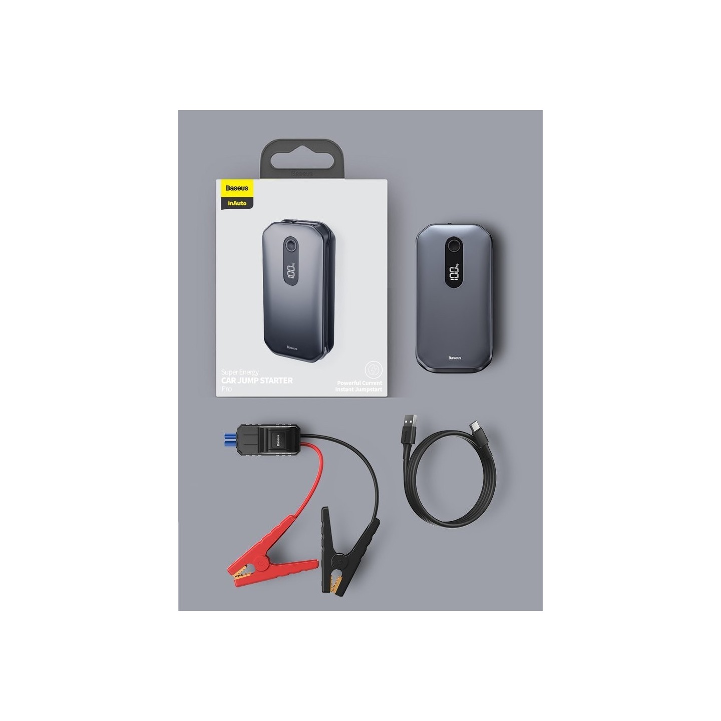Baseus Car Jump Start Booster & Powerbank - 12V6L - 12000mAh — Buy in Cyprus with Fast Delivery