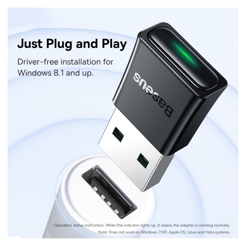Buy Baseus USB Adapter - BA07 - Bluetooth 5.3 Black in Cyprus, Nicosia, Limassol, Larnaka, Pafos