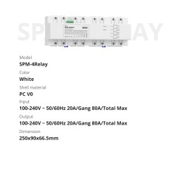 Buy Sonoff - SPM-4Relay - 20A Wifi Smart Switch in Cyprus, Nicosia, Limassol, Larnaka, Pafos