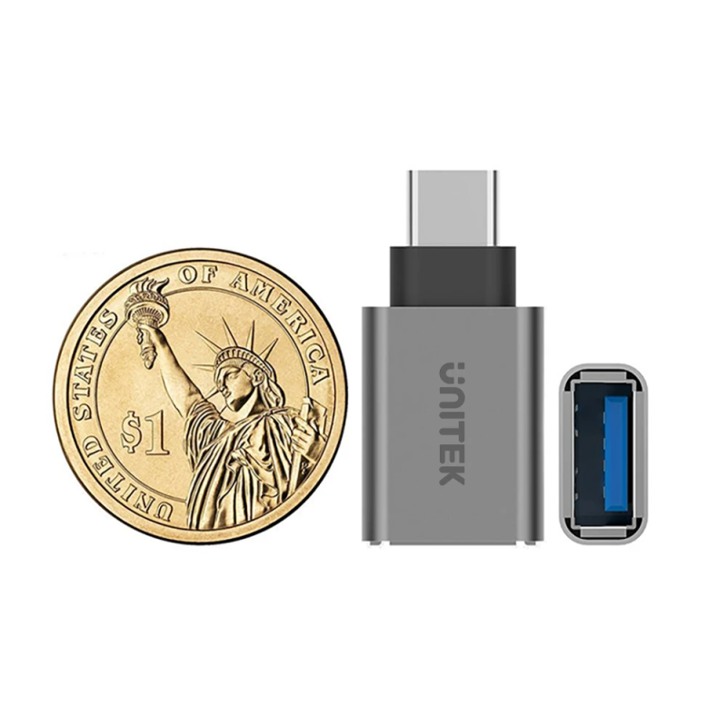 Buy Unitek USB-A Female to USB-C Male 5Gbps Adaptor Gray - Y-A025CGY - USB-A to ... in Cyprus, Nicosia, Limassol, Larnaka, Pafos