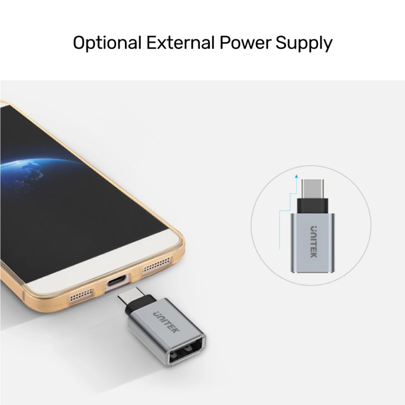 Buy Unitek USB-A Female to USB-C Male 5Gbps Adaptor Gray - Y-A025CGY - USB-A to ... in Cyprus, Nicosia, Limassol, Larnaka, Pafos