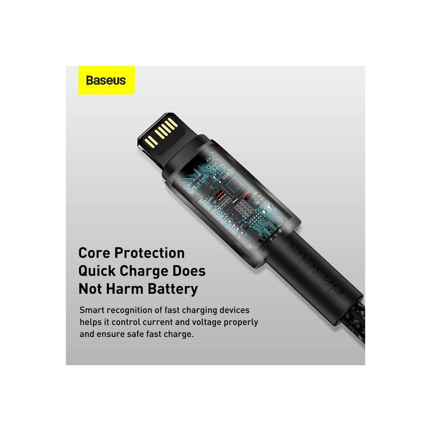 Baseus Gold Type-C to Lightning - PD 20W 2m Black — Buy in Cyprus with Fast Delivery