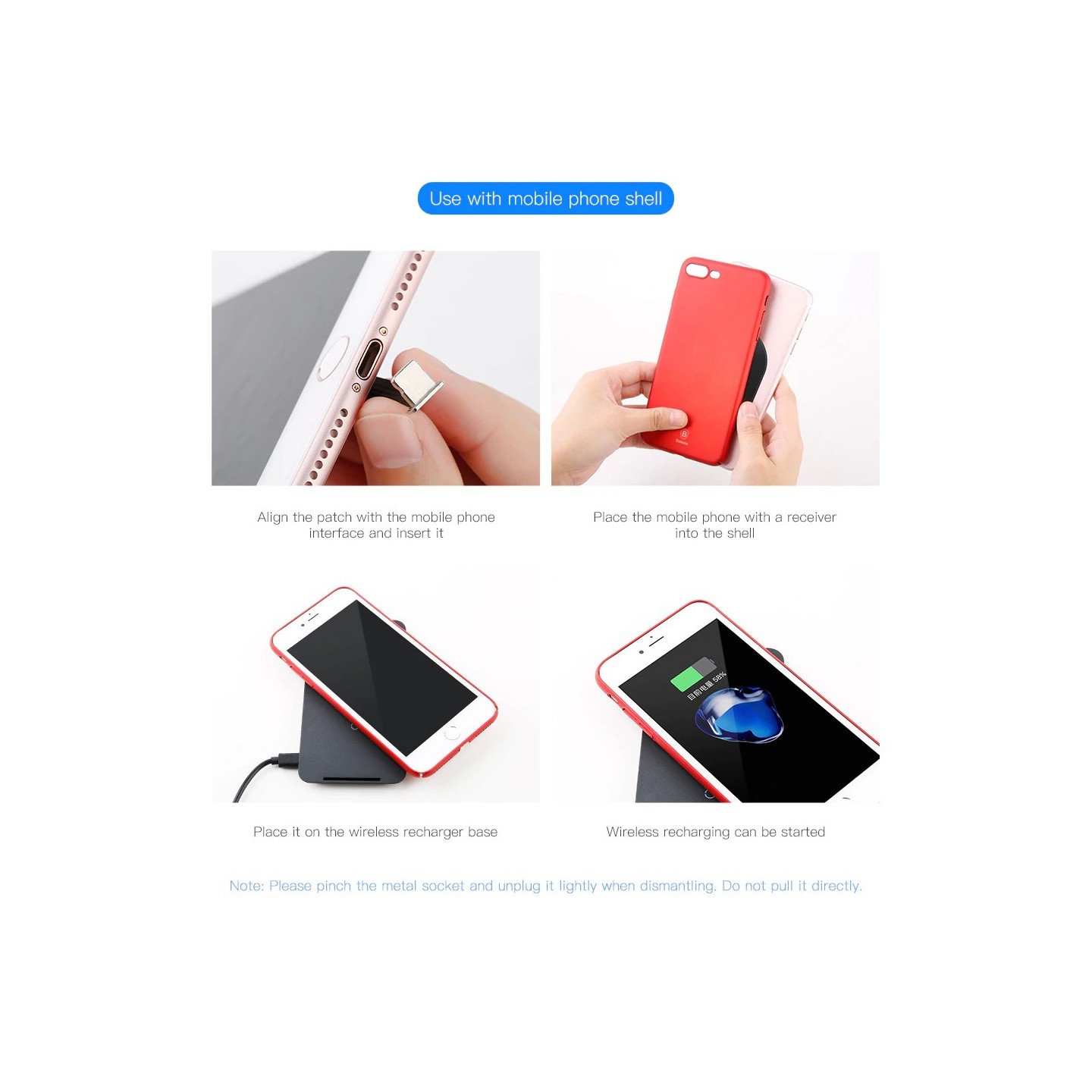 Baseus iPhone Wireless Charging Receiver - WXTE-A01 - iPhone Wireless Charging Receiver — Buy in Cyprus with Fast Delivery