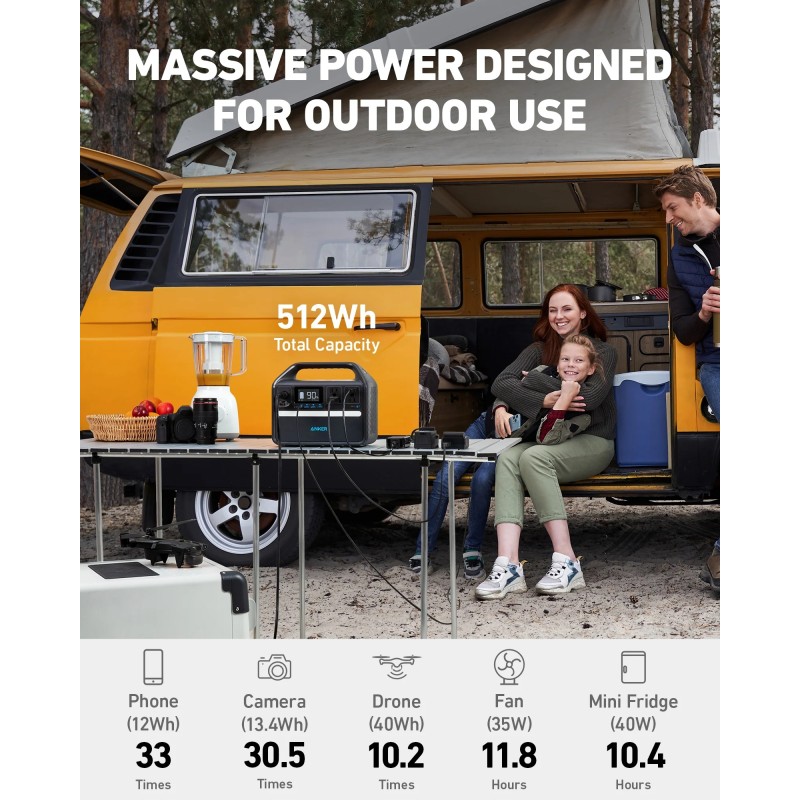 Buy Anker SOLIX Powerhouse - 535 - Portable Power Station 512WH UK in Cyprus, Nicosia, Limassol, Larnaka, Pafos