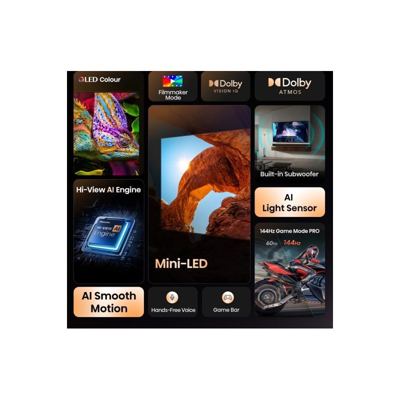 Buy Hisense 85'' 4K Smart QLED MINI LED 144hz TV - 85U7Q - 85'' 4K Smart QLED MI... in Cyprus, Nicosia, Limassol, Larnaka, Pafos