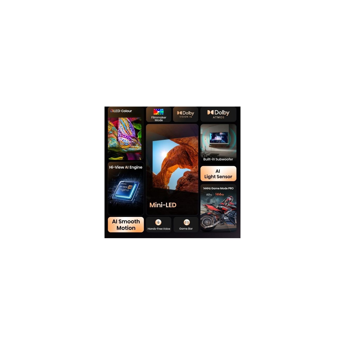 Hisense 85'' 4K Smart QLED MINI LED 144hz TV - 85U7Q - 85'' 4K Smart QLED MINI LED 144hz TV — Buy in Cyprus with Fast Delivery