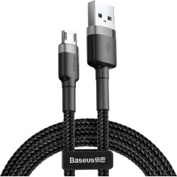 Baseus Cafule Braided MicroUSB Cable 2A 3.0m Black (Boxed) — Buy in Cyprus with Fast Delivery