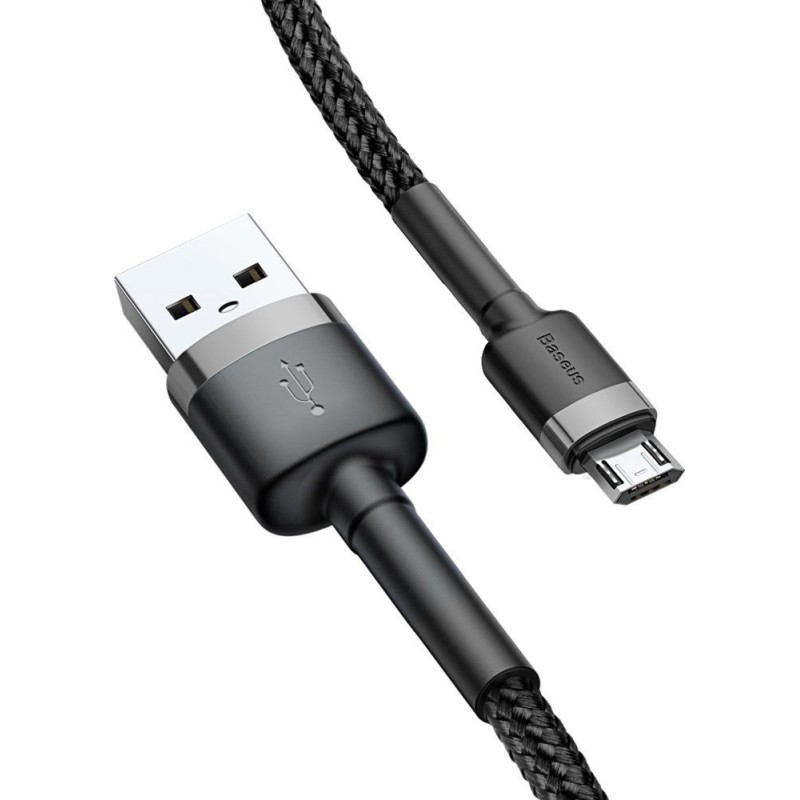 Buy Baseus Cafule Braided MicroUSB Cable - 2A 3.0m Black in Cyprus, Nicosia, Limassol, Larnaka, Pafos