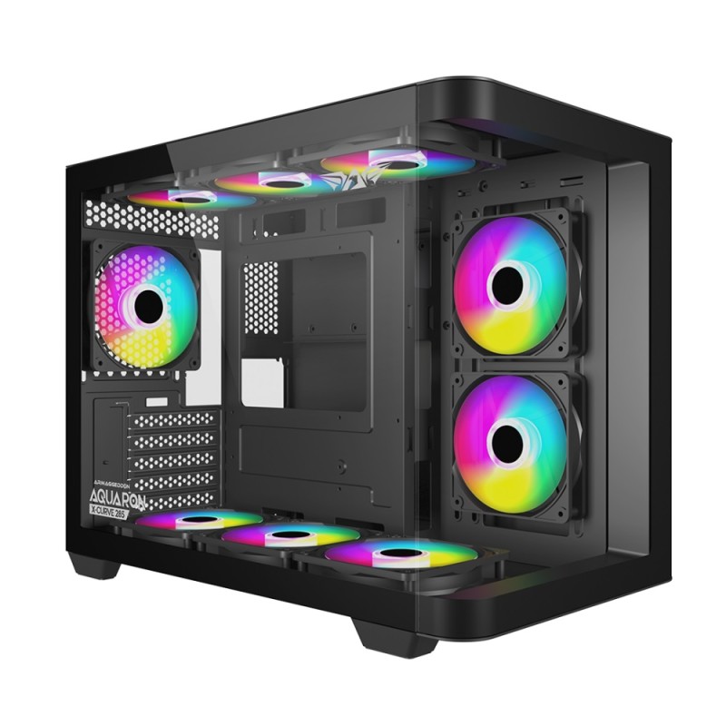 Buy Armaggeddon Gaming Case M-ATX - AQUARON X-CURVE 285 - Black in Cyprus, Nicosia, Limassol, Larnaka, Pafos