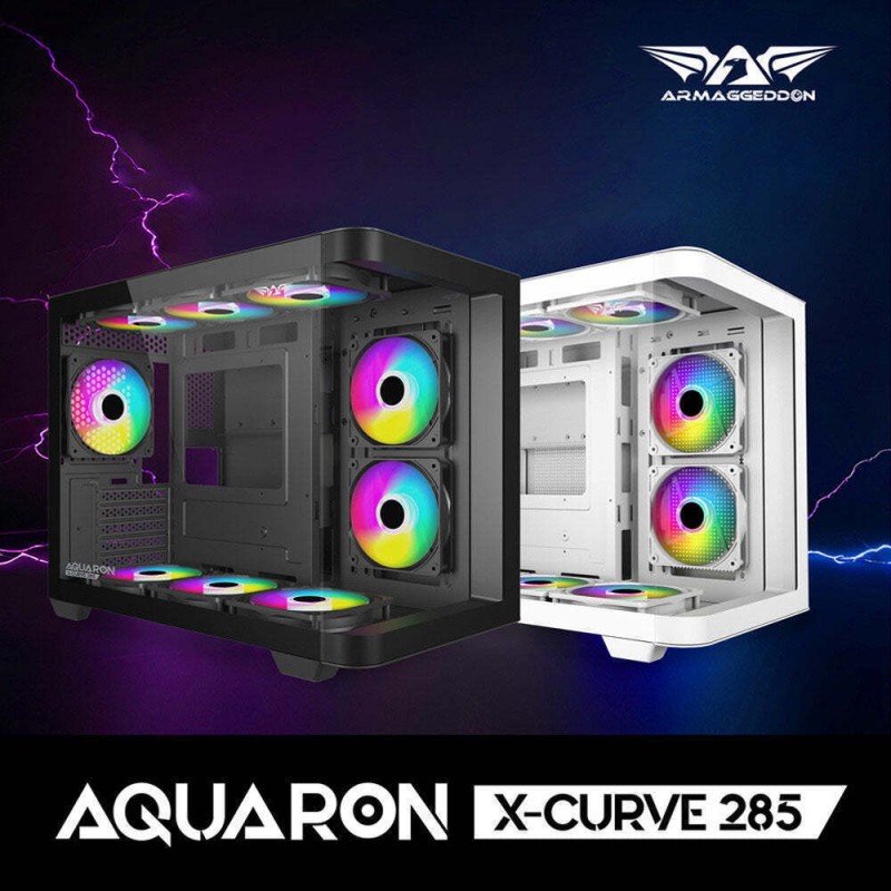 Armaggeddon Aquaron X-Curve 285 M-ATX Gaming Case - Black (Boxed) — Buy in Cyprus with Fast Delivery
