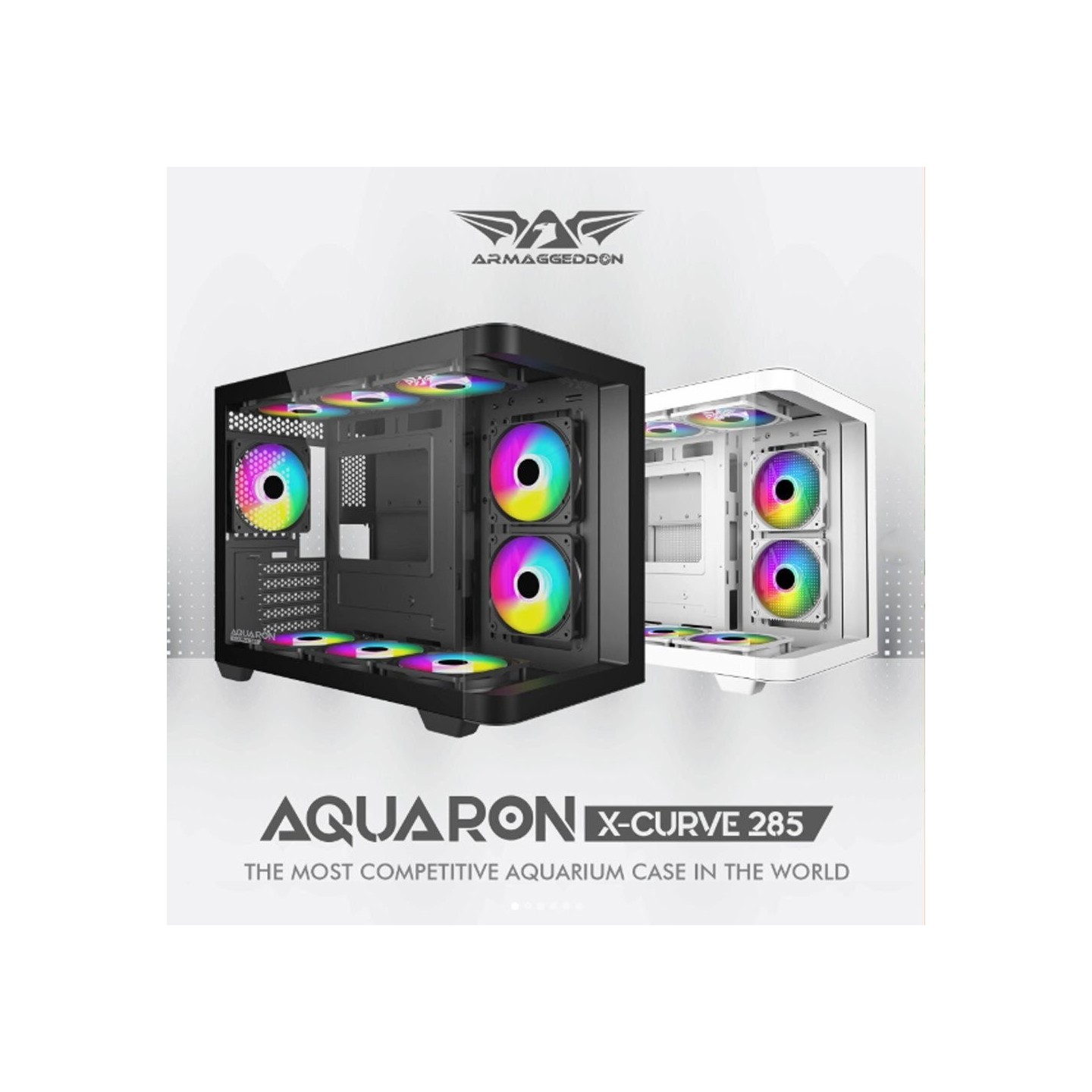 Armaggeddon Aquaron X-Curve 285 M-ATX Gaming Case - Black (Boxed) — Buy in Cyprus with Fast Delivery