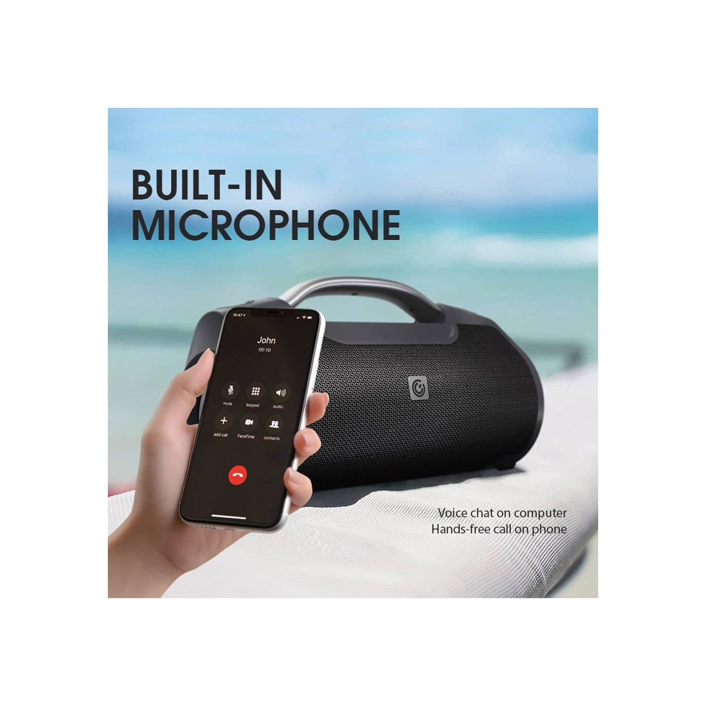 SonicGear StudioBeats III Powerful 120W Portable IPx6 Waterproof Speaker with Bluetooth, USB Large Battery, Microphon...