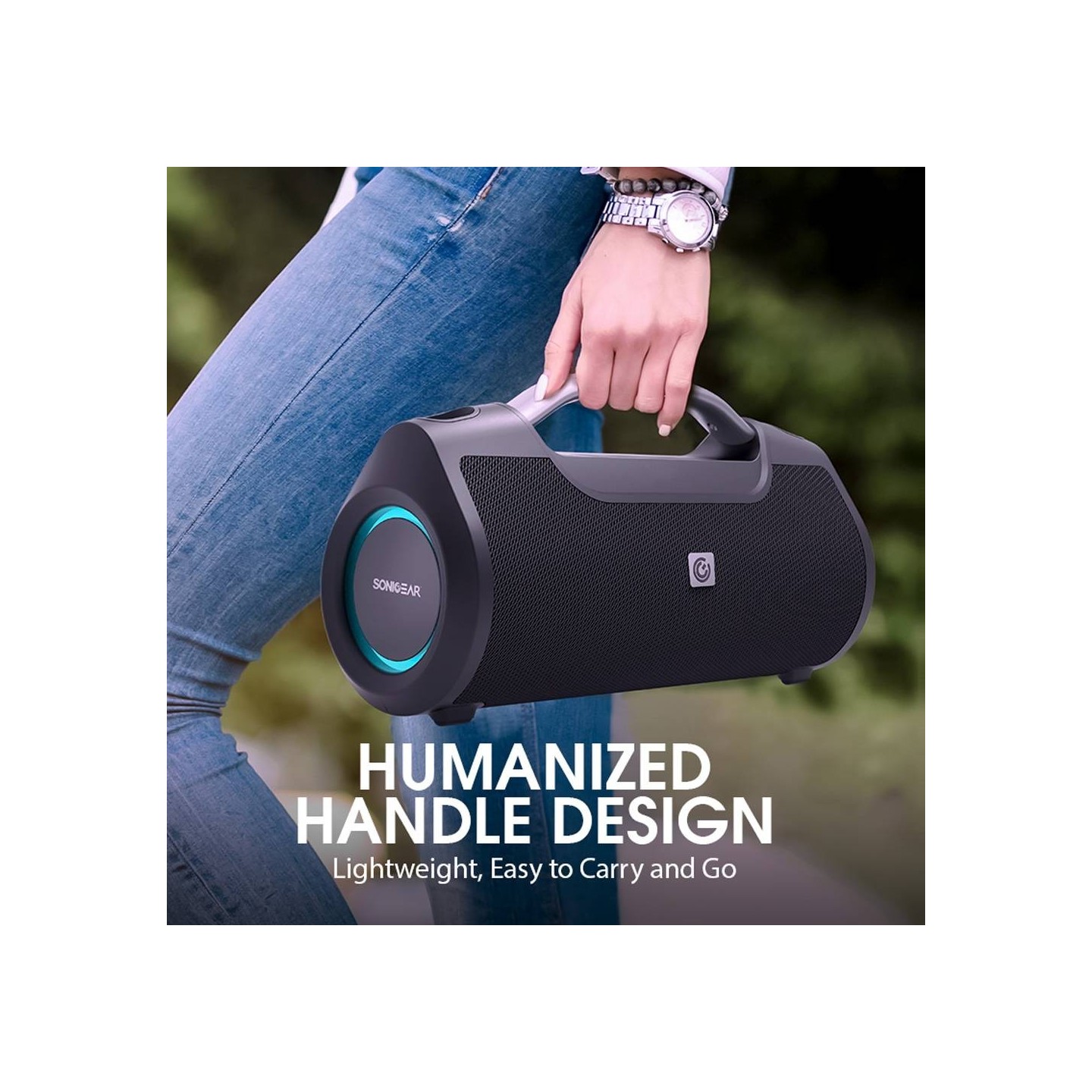 SonicGear StudioBeats III Powerful 120W Portable IPx6 Waterproof Speaker with Bluetooth, USB Large Battery, Microphon...